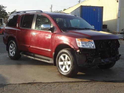 2010 nissan armada se 4wd damaged repairable priced to sell loaded runs! l@@k!!