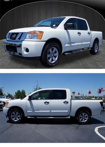 2013 nissan titan sv glacier white with charcoal interior