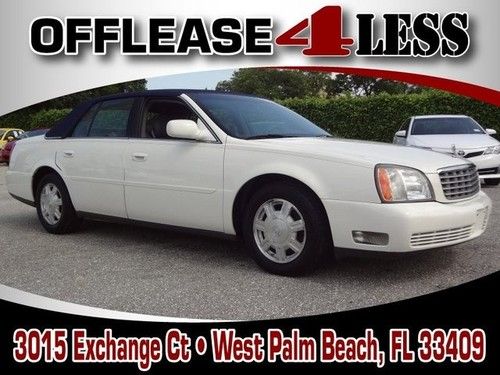 2005 cadillac deville white w/ gray leather only 60k miles perfectly kept fla