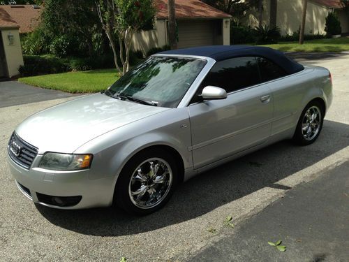 2005 audi a4 s line convertible clear fla title automatic new top chrome rims