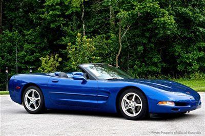 2002 corvette convertible, low mileage, millennium blue, 6 speed, magnaflow!!