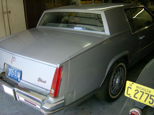 81 cadillac eldorado coupe,silver, low miles,garage stored,estate sale