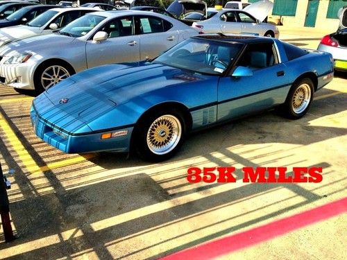 1987 chevrolet corvette, blue, 36k miles