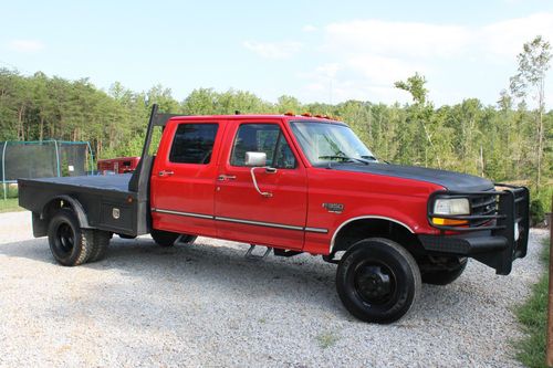 purchase used 1995 ford f 350 drw cc flat bed 4x4 dually crew cab