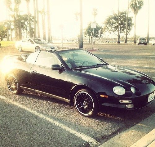 1997 toyota celica gt limted edition convertible black &amp; tan / 5 speed -showroom