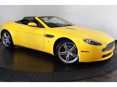 Yellow vantage roadster, navigation, black leather with yellow stitiching