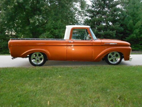 1962 ford custom f-100 unibody shortbed street rod shop truck-solid texas truck