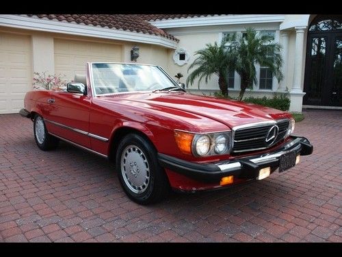 1988 mercedes-benz 560sl r107 convertible 37k miles best colors like new