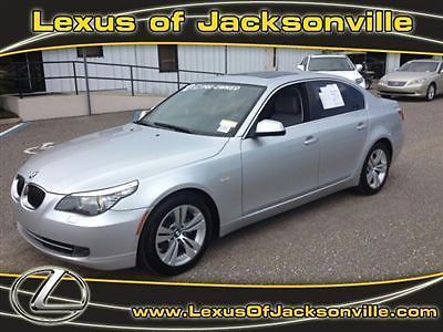 2010 bmw 528i silver with gray leather premium pkg! one owner!! clean carfax!!