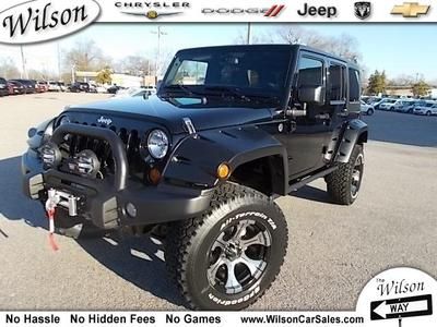 Lifted 4x4 wrangler unlimited warn winch shocks off road flares tires wheels