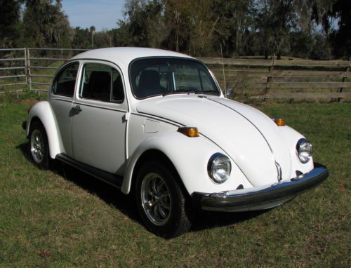 1974 74 volkswagen super beetle vw bug low miles cream puff