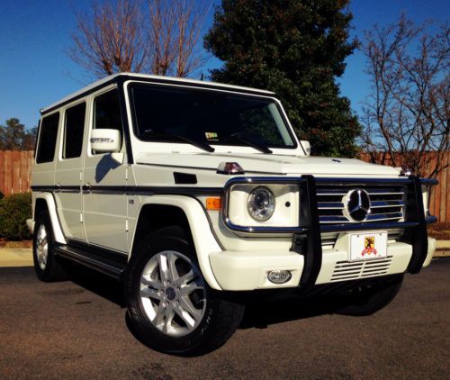2011 mercedes-benz g550 white with chestnut leather