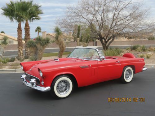 No reserve 1956 thunderbird continental 2 tops matching number classic dream car