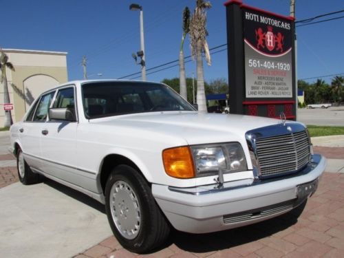 91 white 560-sel -power heated front + rear leather seats -low mi-81k -florida