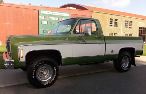 1976 chevy cheyenne 4x4 4 speed 350 v8 shortbed 2 owner no reserve excellent