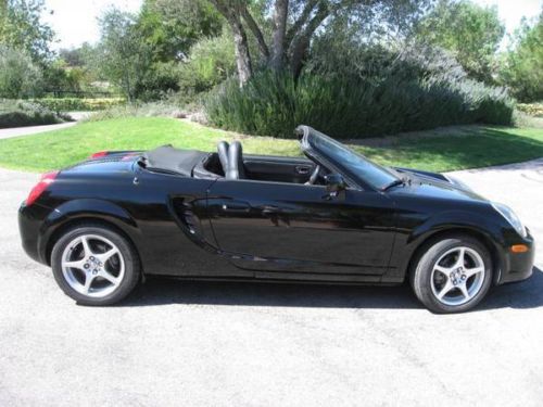 2005 toyota mr2 spyder black convertible low miles mint condition
