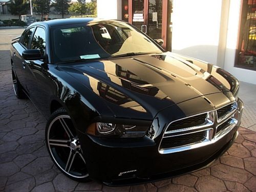 2013 dodge charger 3.6 liter 22&#034; wheels &amp; tires with racing stripes wing 13