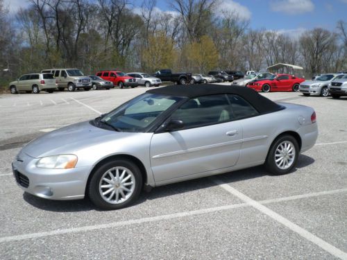 2001 chrysler sebring lxi convertible, md inspected, 1 owner, new top &amp; brakes