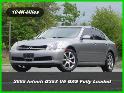 2005 infiniti g35x sedan 4 door v6 3.6l gas low miles premium loaded leather awd