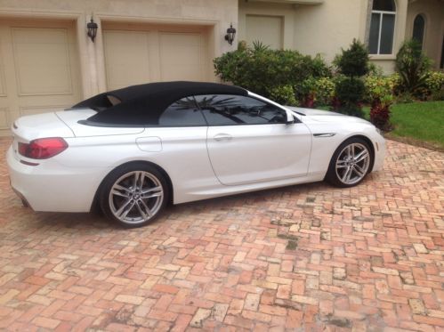 2013 bmw 640i convertible with factory m package white