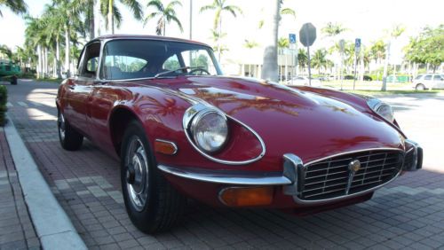 1971 jaguar xke 2+2 v12 coupe. red with tan. no rust. great car with ac.