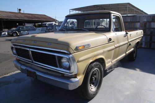 1970 ford f-250  reg.cab long bed 2wd pickup automatic 8 cylinder  no reserve