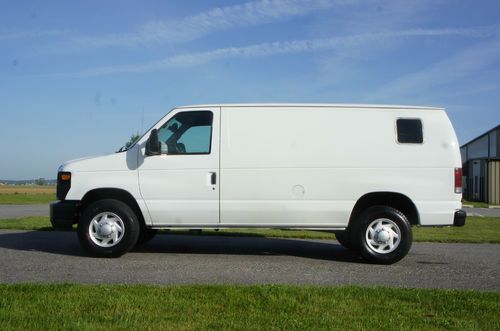 2008 ford e250 econoline cargo van~port hole window~pwr locks/win~salvage title