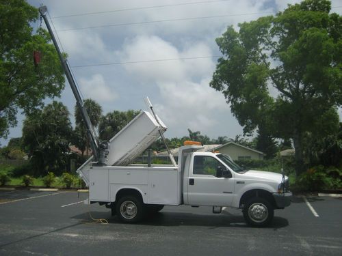 Ford f450 4x4 utility sevice mechanics dump bed crane truck vmac air compressor