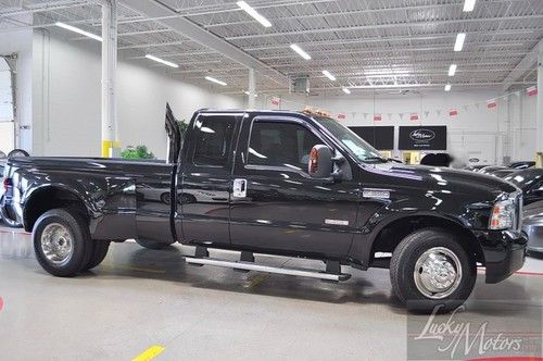 2007 ford super duty f-350 drw turbo diesel xlt, 1-owner, manual, exhaust stacks