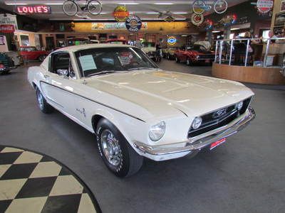 1968 ford mustang fastback 289 auto ac ps pdb wimbleton white