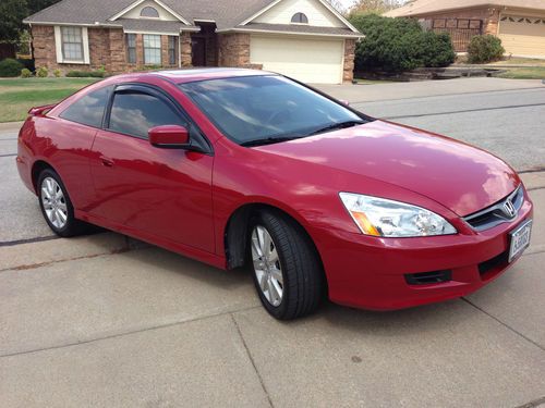2007 honda accord coupe 3.0l vtec engine, low miles - 34,800 w/ leather interior
