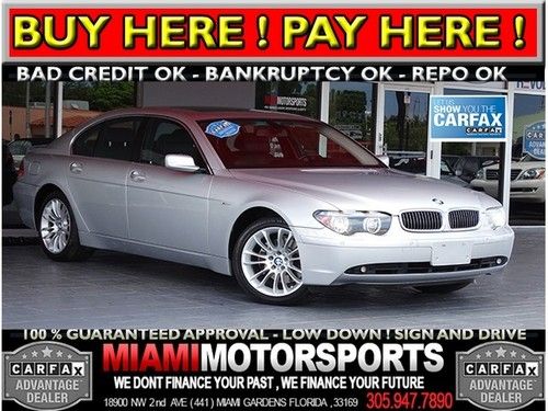 We finance '07 bmw 7 series navigation, leather, sunroof, keyless and more...