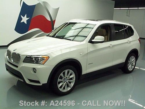 2013 bmw x3 xdrive28i awd turbo pano roof nav rear cam texas direct auto