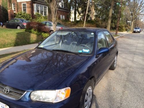 2001 toyota corolla le sedan 4-door 1.8l, blue, manual transmission