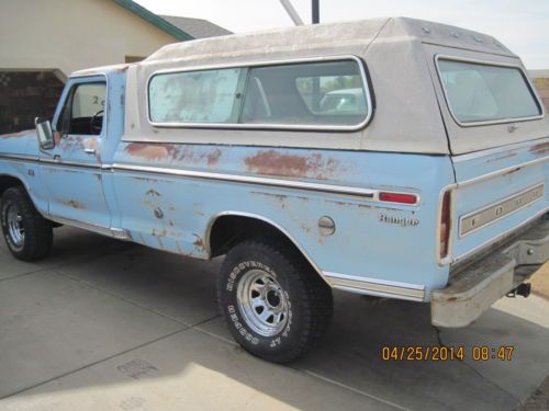 1973 73 Ford F-100 Ranger 4 wheel drive 4x4 longbed Arizona rust free truck, image 4