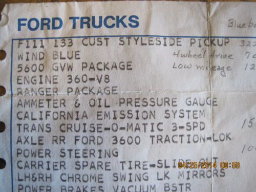 1973 73 Ford F-100 Ranger 4 wheel drive 4x4 longbed Arizona rust free truck, image 21