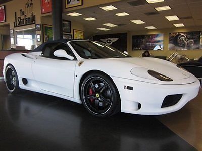 02 ferrari 360 modena spider manual flat white wrap silver underneath jst srvcd