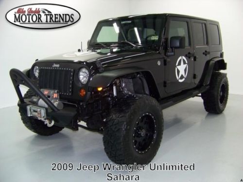 2009 jeep wrangler 4x4 sahara navigation hardtop lifted custom bumper wheels 47k