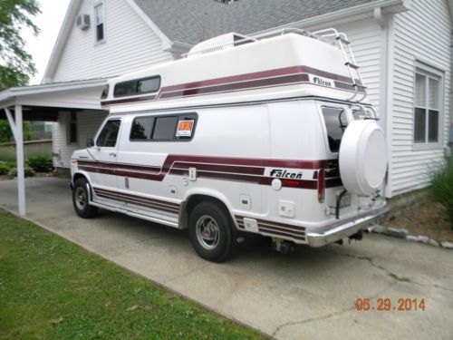 1990 ford falcon 190 class b camper e250 extended van 5.8 liter engine low miles