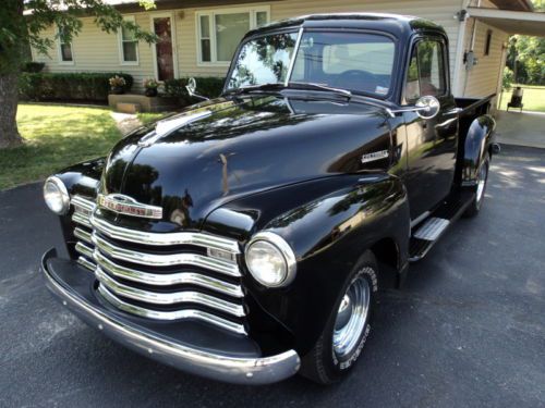 Restored chevy 3100 five window pickup converted to 12 volt super nice truck!!!