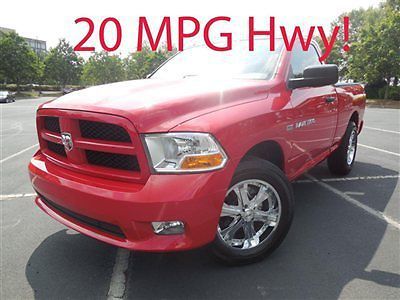 Ram 1500 express low miles truck automatic gasoline 5.7l 8 cyl engine flame red