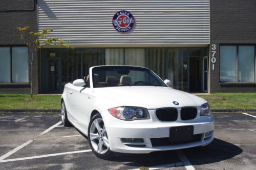 2009 white bmw 128i 2dr convertible w/sport package