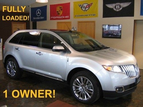 2011 lincoln mkx 6 cd chrome heated leather back up cam service 1 owner history