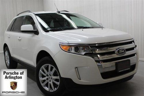 2011 ford edge  limited rear camera factory chrome wheels white low miles suv