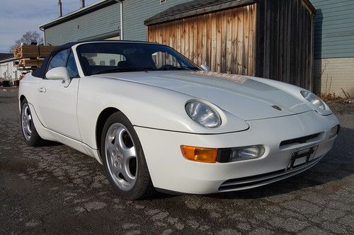 1992 porsche 968 convertible white with blue tiptronic only 78,000 miles! nice!