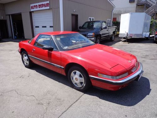 1989 buick reatta coupe 2-door 3.8l rare red touch screen leather loaded lowmile