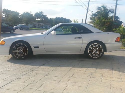 92' mercedes sl 300, white, hard/soft convertible, great condition, 45k miles