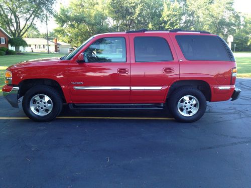 2001 gmc yukon xl 1500 slt, 4x4, 3rd row, leather, loaded, 5.3,  red and clean!!