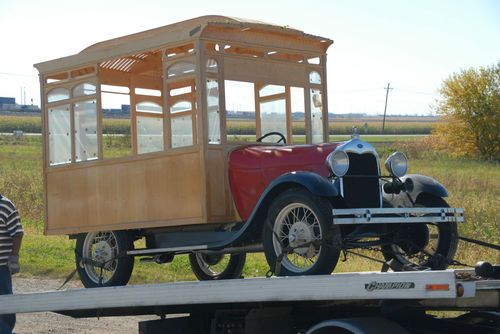 1929 model "a" ford, popcorn wagon, cretors, woody, solid maple body, 90+% done