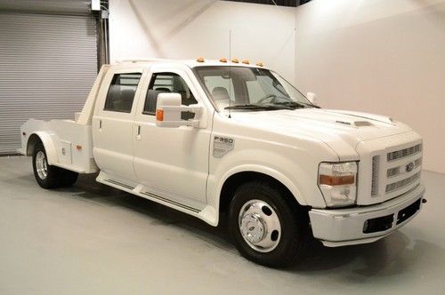 2008 ford f-350 lariat crew chassis diesel leather htd diamond tread  kchydodge
